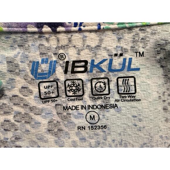 IBKUL Women 1/4 Zip Pullover Blue Shirt Sz M Long Sleeve Mesh UPF 50 Cooling - Picture 5 of 12